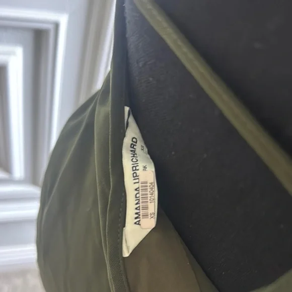 Elegant Olive Green Ruched Dress - Picture 9 of 9